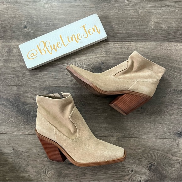 Vince Camuto Shoes - Vince Camuto Amtinda Suede Square Toe Booties NWOT